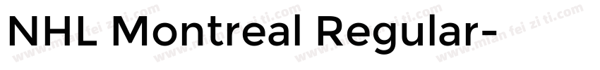 NHL Montreal Regular字体转换